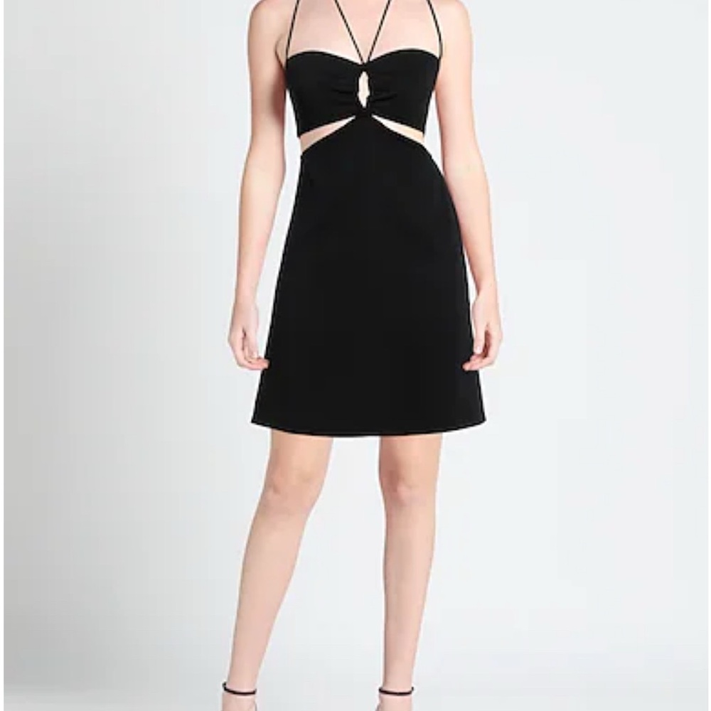Maje Black Keyhole Dress
